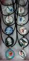 Round 'Picture Pendants', 25mm metal bezel, domed glass cabochon