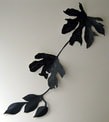 Autumn series: Falling Leaves. Cut-out from black plastic sheeting.